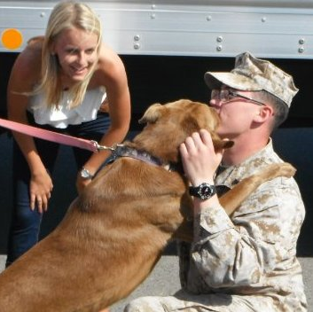 Veteran with service dog