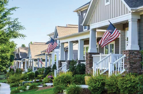 Homes with American Flags