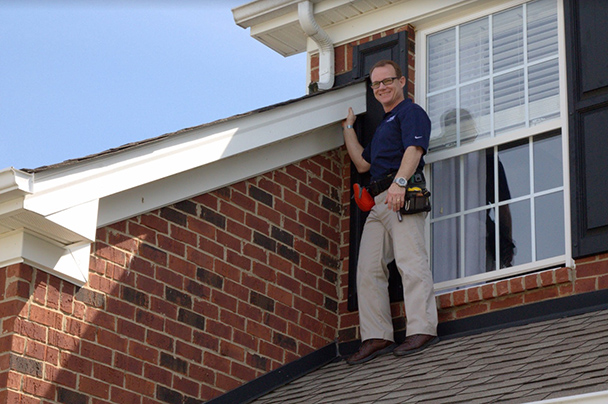 Jason Vernier on roof