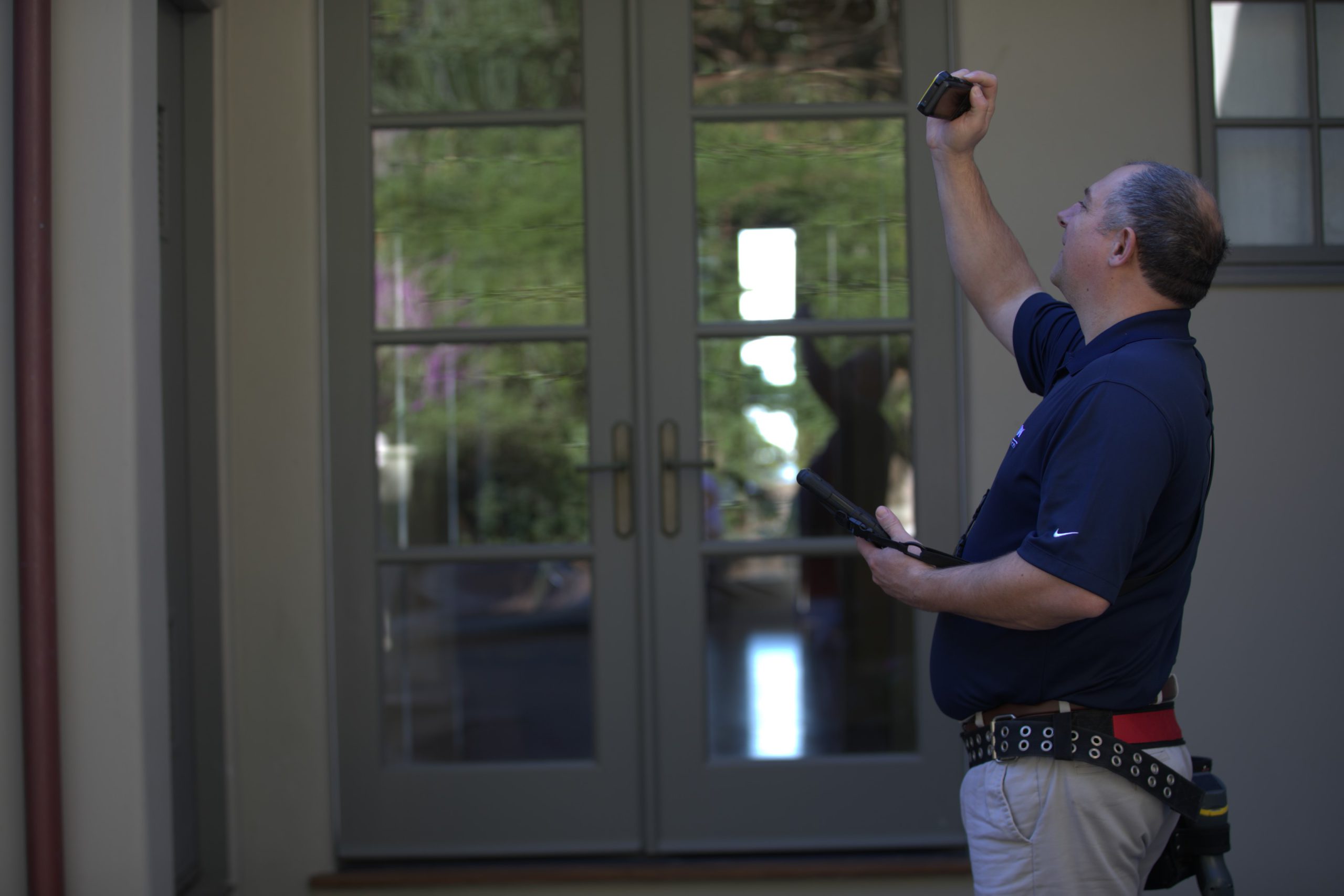 home inspector inspecting a house