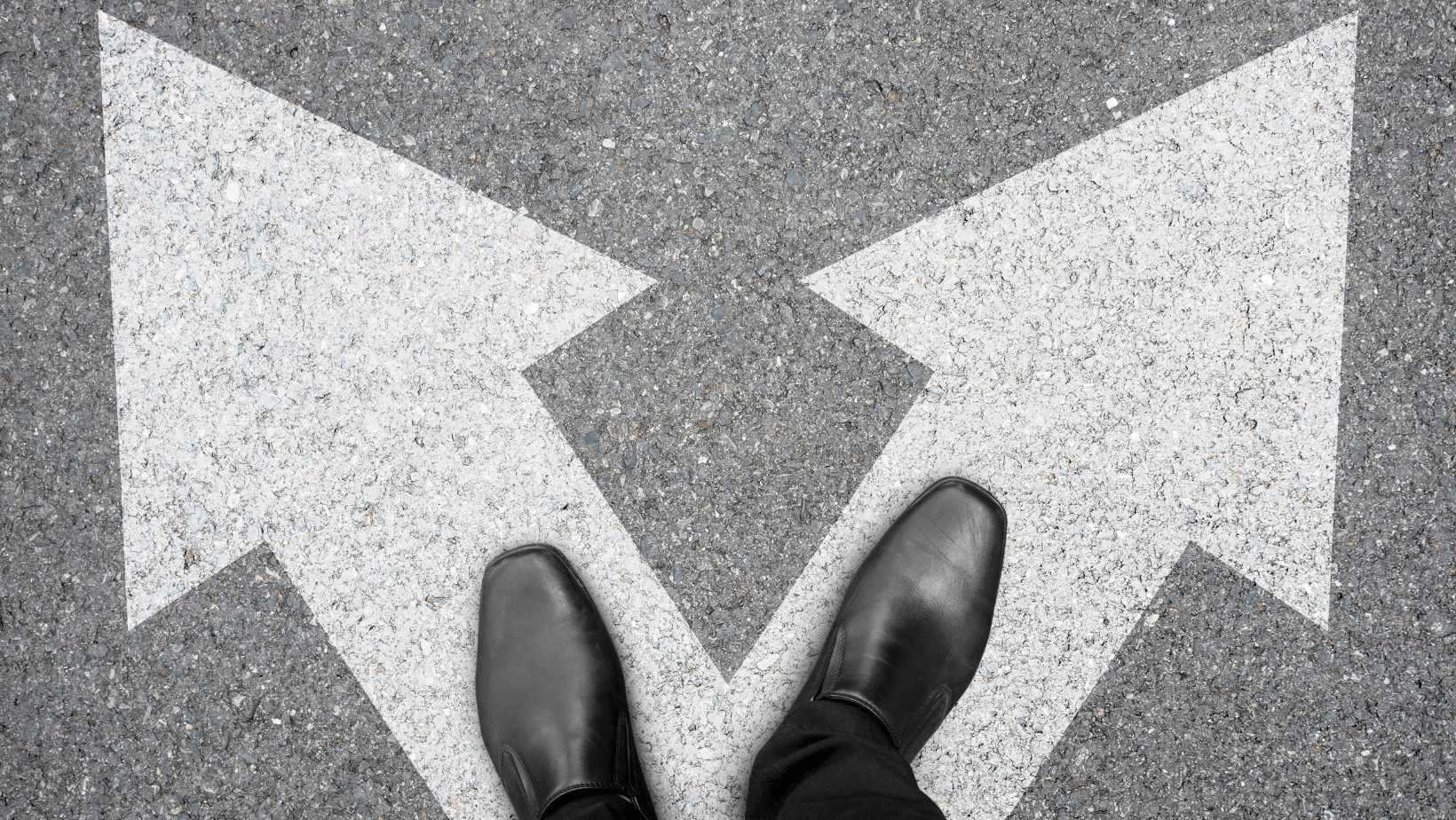 Businessman Making a Decision at the Crossroad